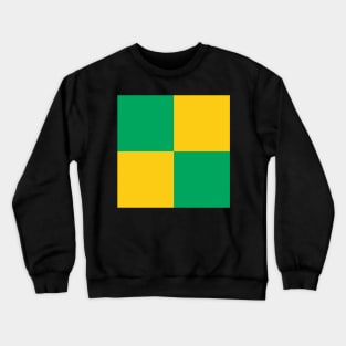 Norwich City Green and Yellow Checkered Fan Flag Crewneck Sweatshirt